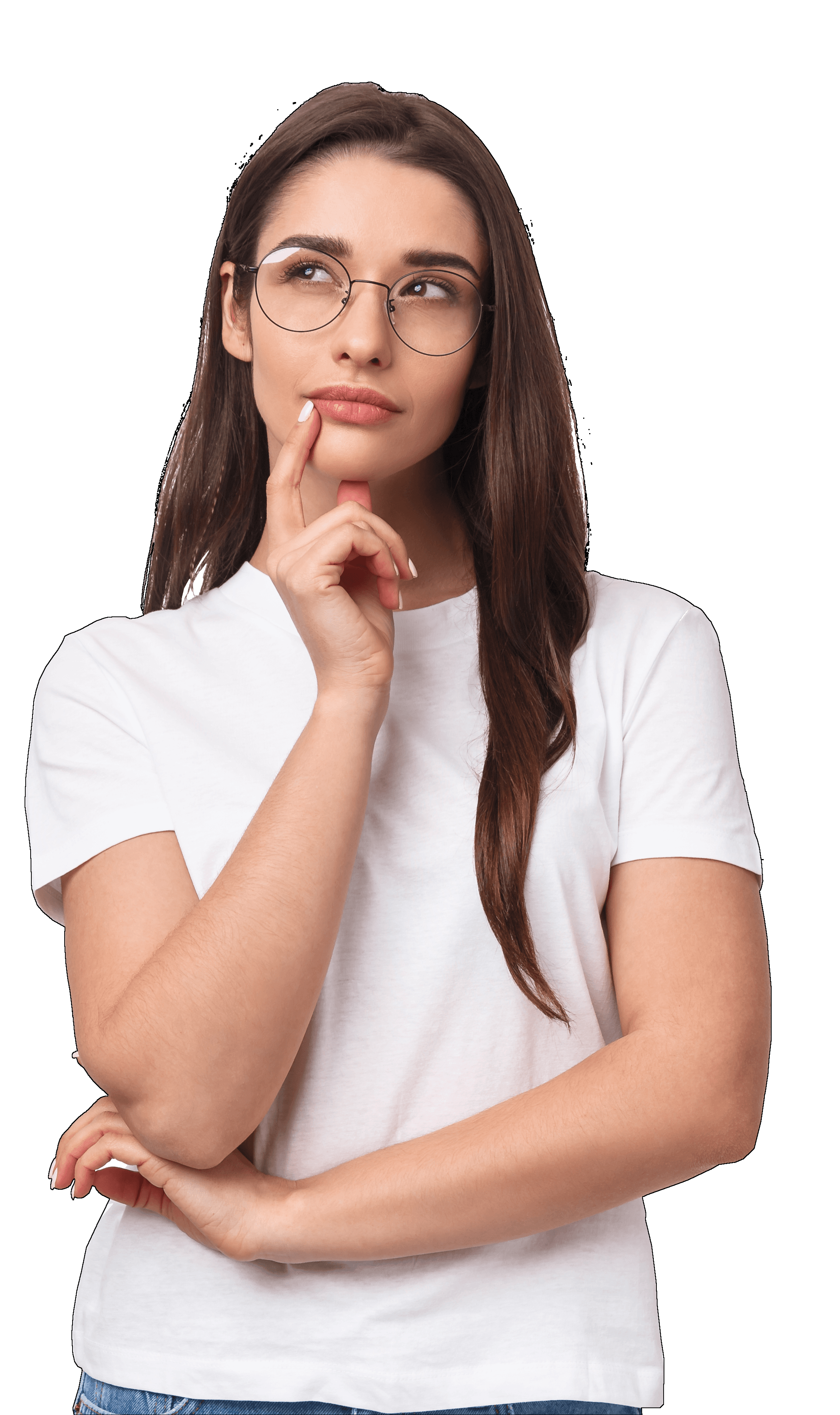 Person thinking about algorithms